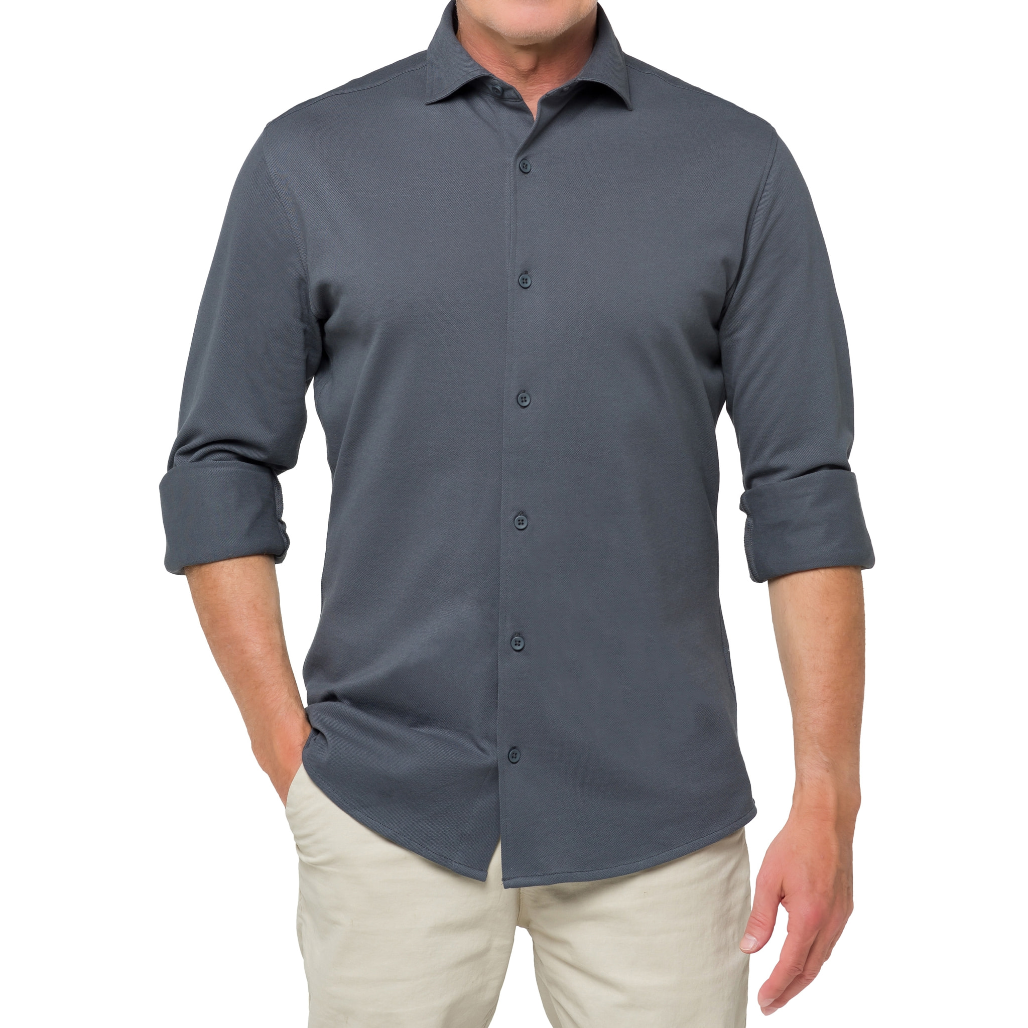 Camicia in cotone Hot Buttered Jefferson Grigio.