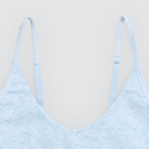 Top da ragazzo in cotone azzurro