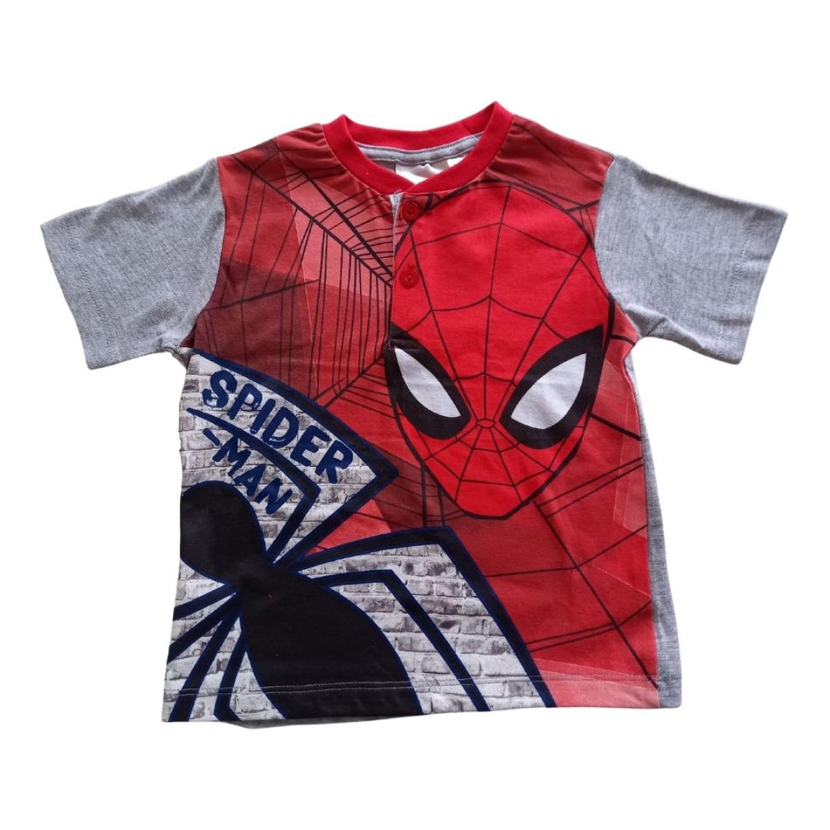 Pigiama estivo Spiderman Grigio Lui Marvel Grigio