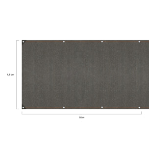 Brise vue occultant 1.8x10 m 90 gr/m² gris