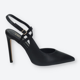 Décolleté sling back Donna Tata Italia Nero