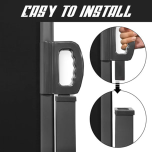 Tende Da Sole Paravento a Scorrimento Laterale Avvolgibile 180X300Cm. Corpo Interamente In Alluminio. Colore Grigio