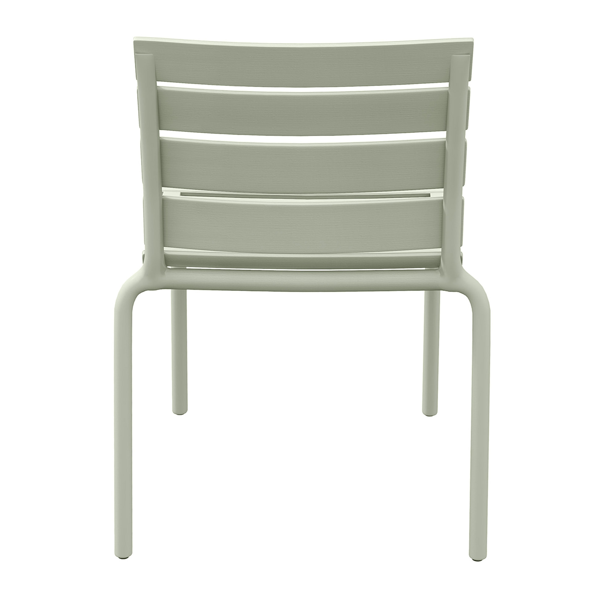 Lot de 4 chaises de jardin empilables avec assise et dossier à lattes vert