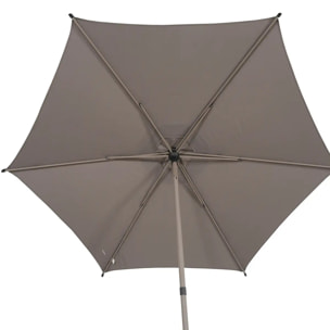 Parasol droit rond inclinable Soya 2,7m café