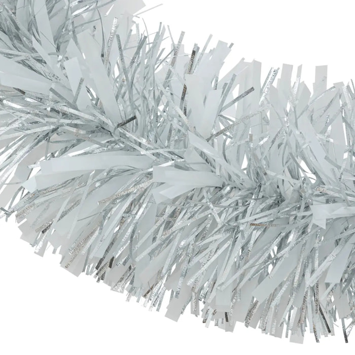 Guirlande de Noël boa 150x8x2m argent et blanc