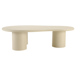 UGO - Table basse forme organique couleur beige effet béton