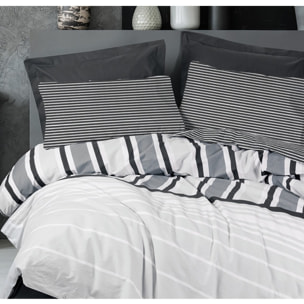 Parure housse de couette et taie(s) d'oreiller coton imprimé