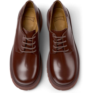 Zapatos de cordones - CAMPER Milah - Burdeos - Cuero liso