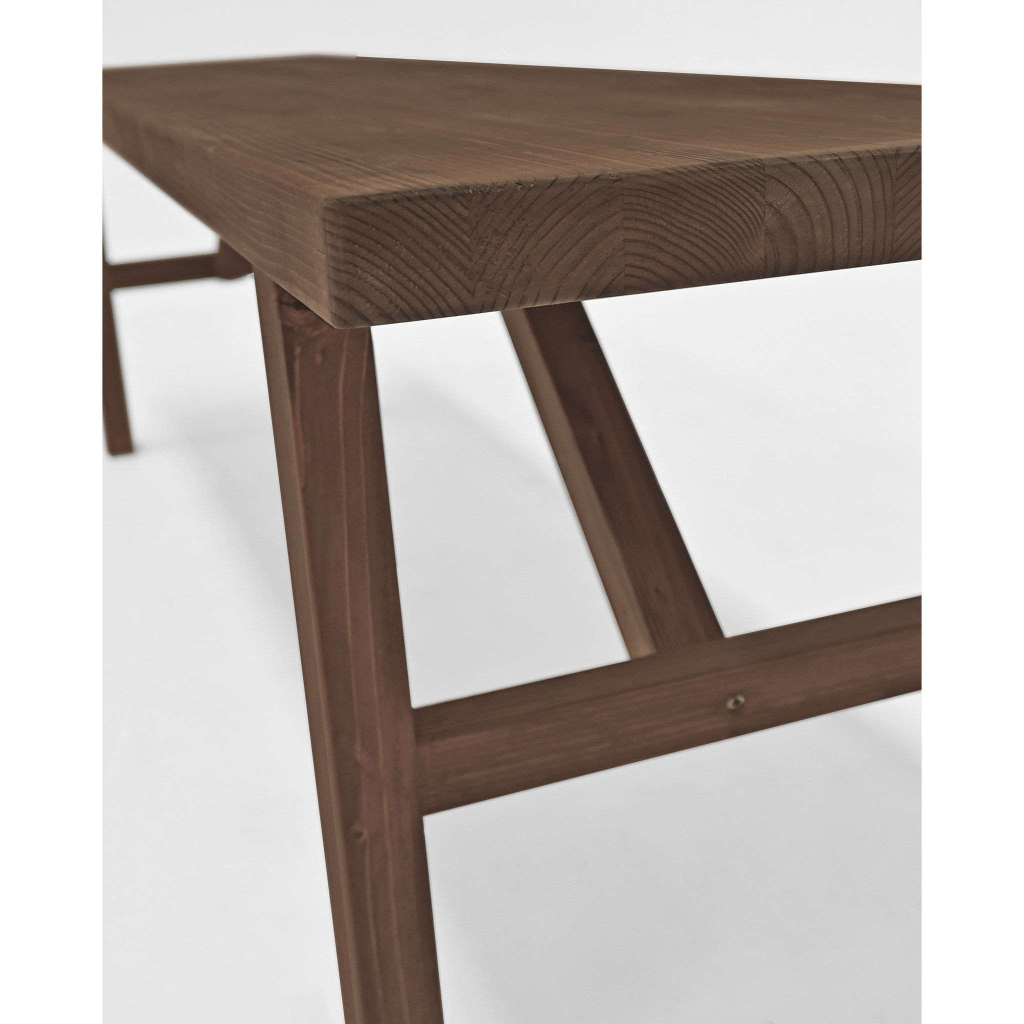 Banc en bois massif ton noyer en différentes tailles