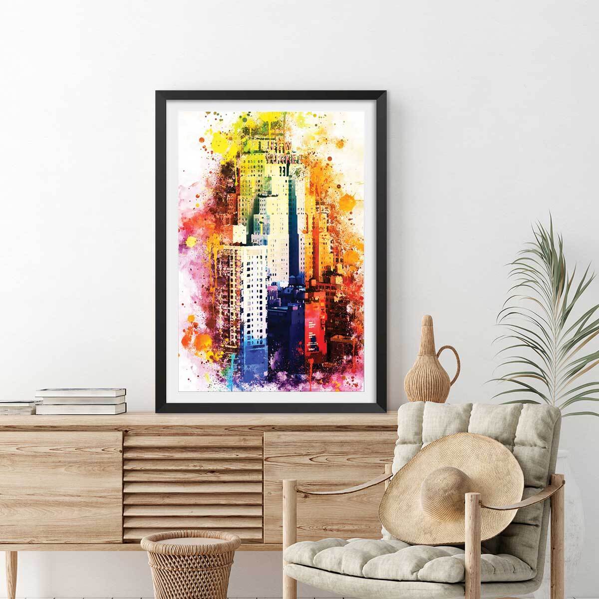 Poster the new yorker flash vision Affiche sous cadre noir
