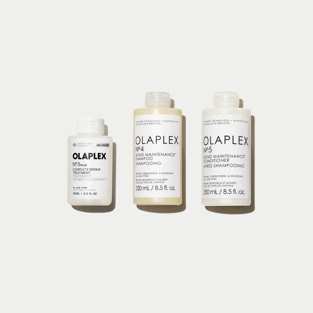 OLAPLEX N° 3 Plus Hair Perfector + N°4 Bond Maintenance Shampoo + N°5 Bond Maintenance Conditioner