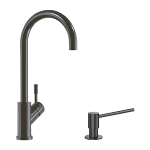 Robinet cuisine Umbrella + Distributeur de savon Anthracite