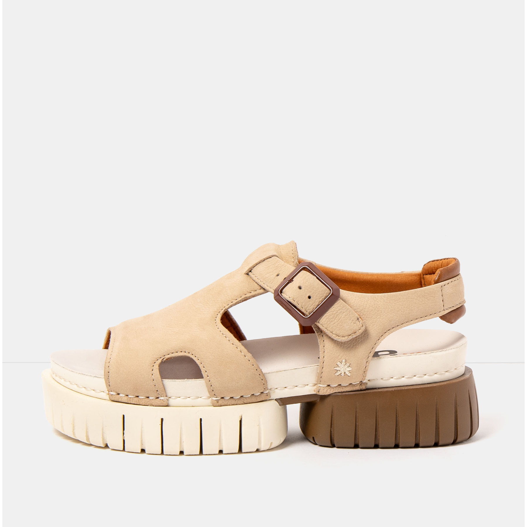 Sandalias 1882 NOBUCK CREAM-CARAMELO/ MADEIRA color Cream-caramelo