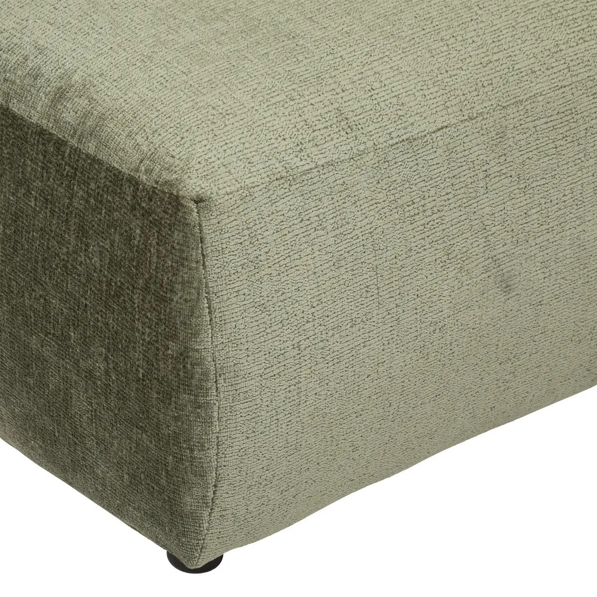 Module chaise longue "Mavuno" en velours 87x154cm vert cèdre