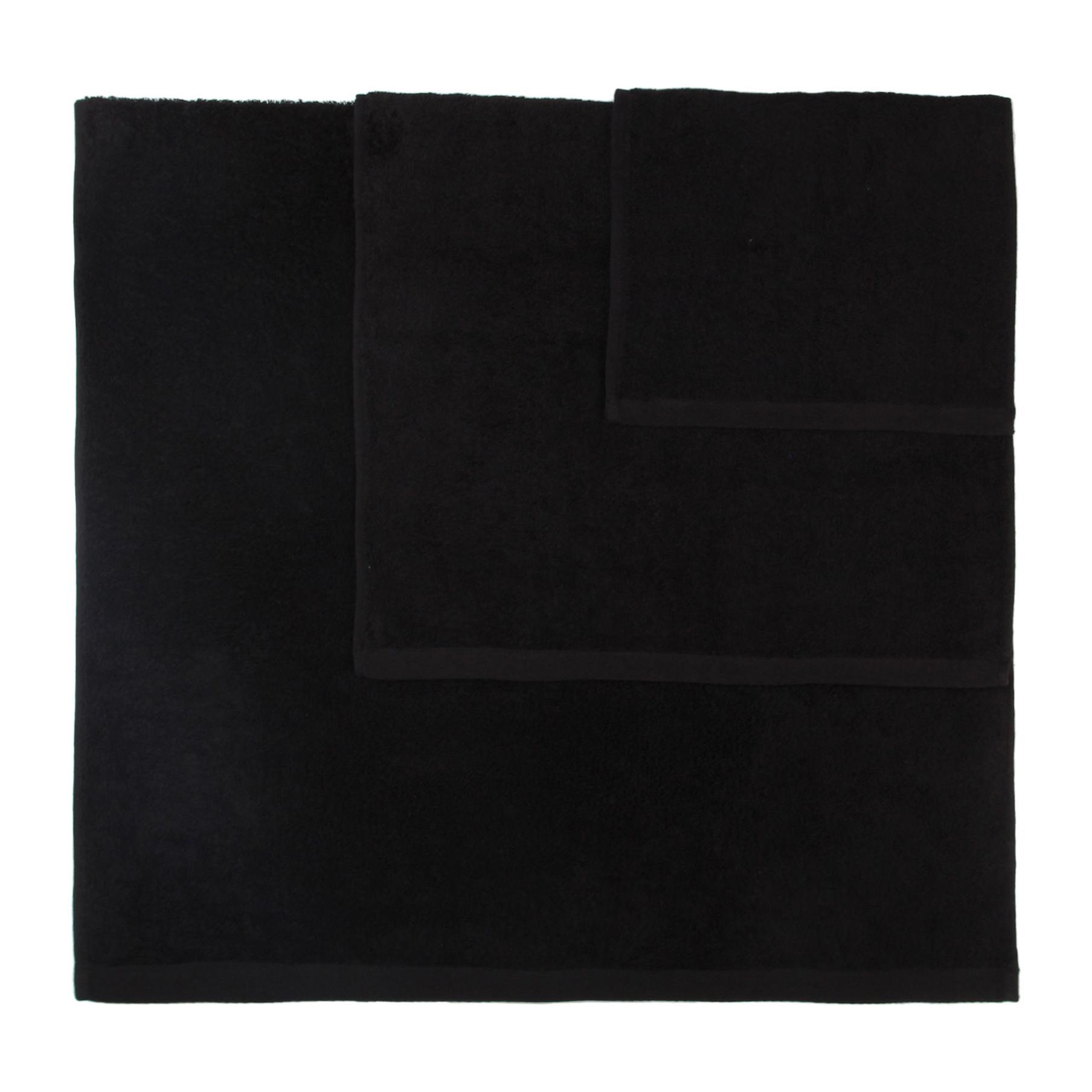 Set de 3 serviettes en coton 550 gr/m2 couleur Noir