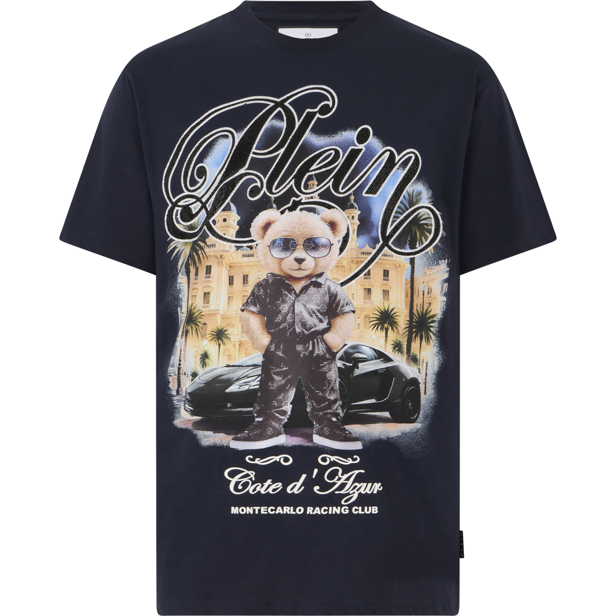 PHILIPP PLEIN Round Neck T-Shirt Teddy Racing