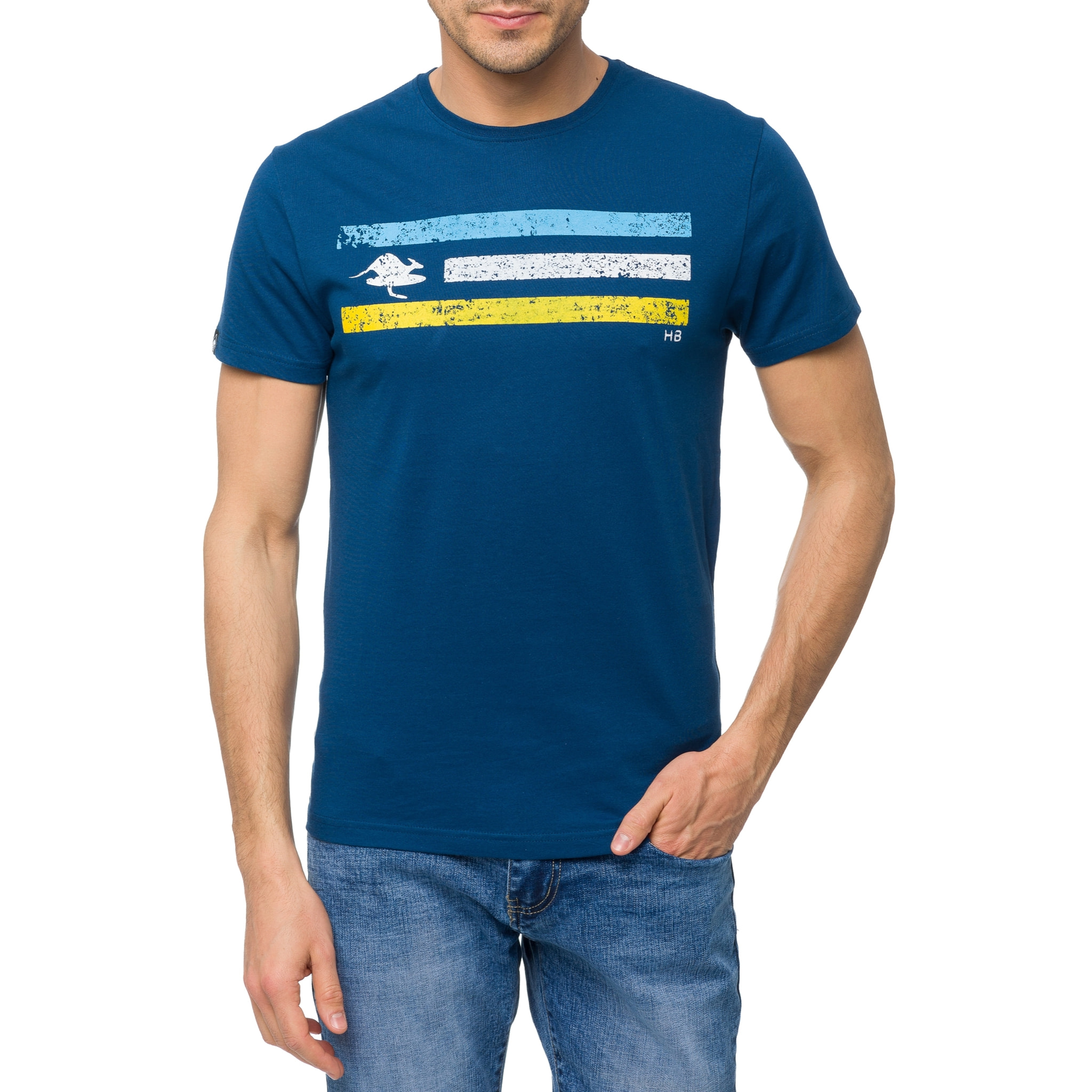 T-shirt CALIFORNIA 100% cotone blu chiaro