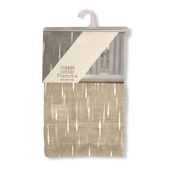 COPPIA TENDE PER PORTAFINESTRA DIS.FIAMMA 60X230 CM COLOR BEIGE