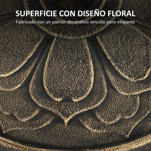 Base para Sombrilla Redonda Soporte para Parasol Pie para Sombrilla Relleno de Cemento Peso 12 kg para Jardín Terraza Bronce