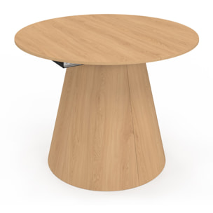 Table à manger ronde extensible Elvis bois Ø110-150cm