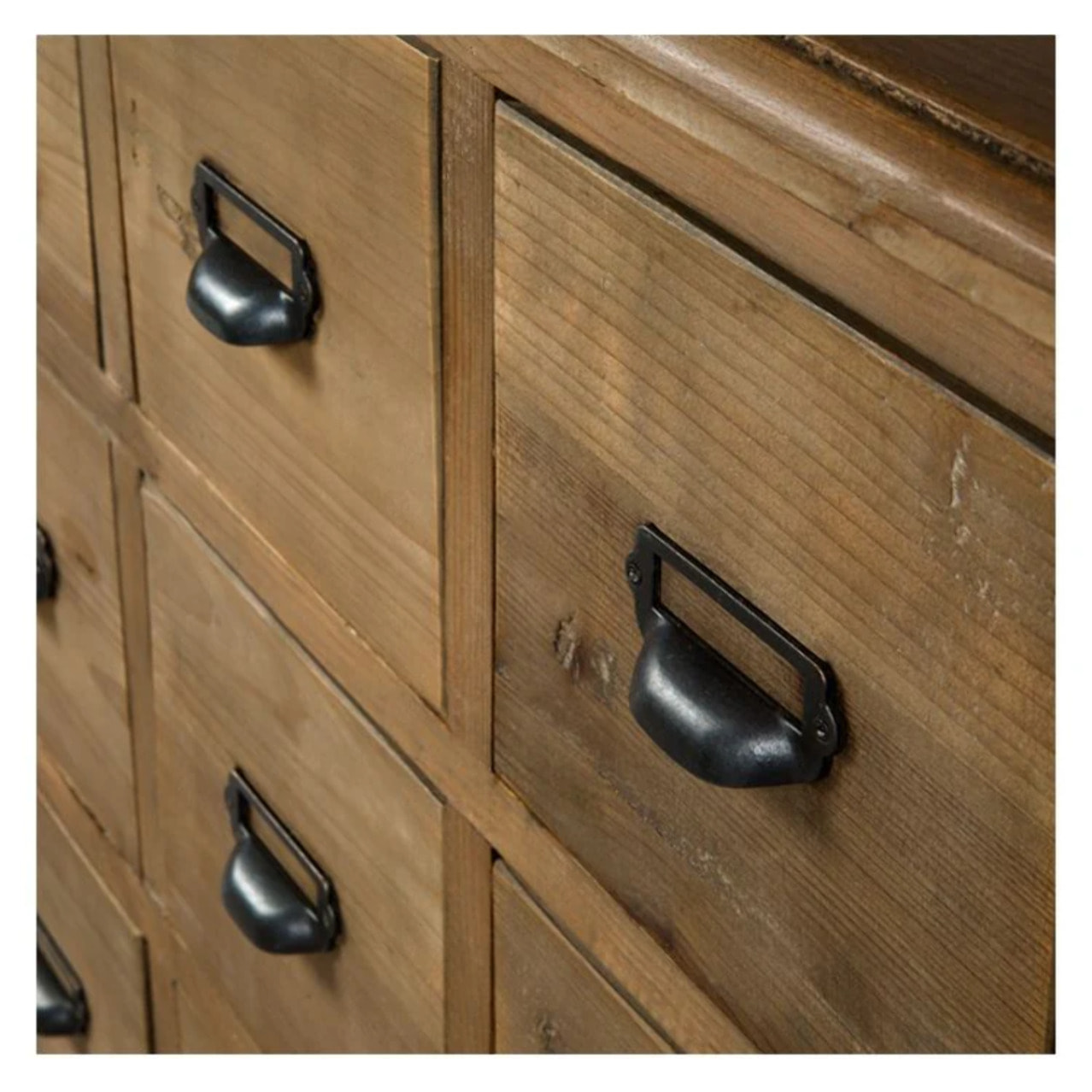 Buffet en bois recyclé 18 tiroirs - Miramas