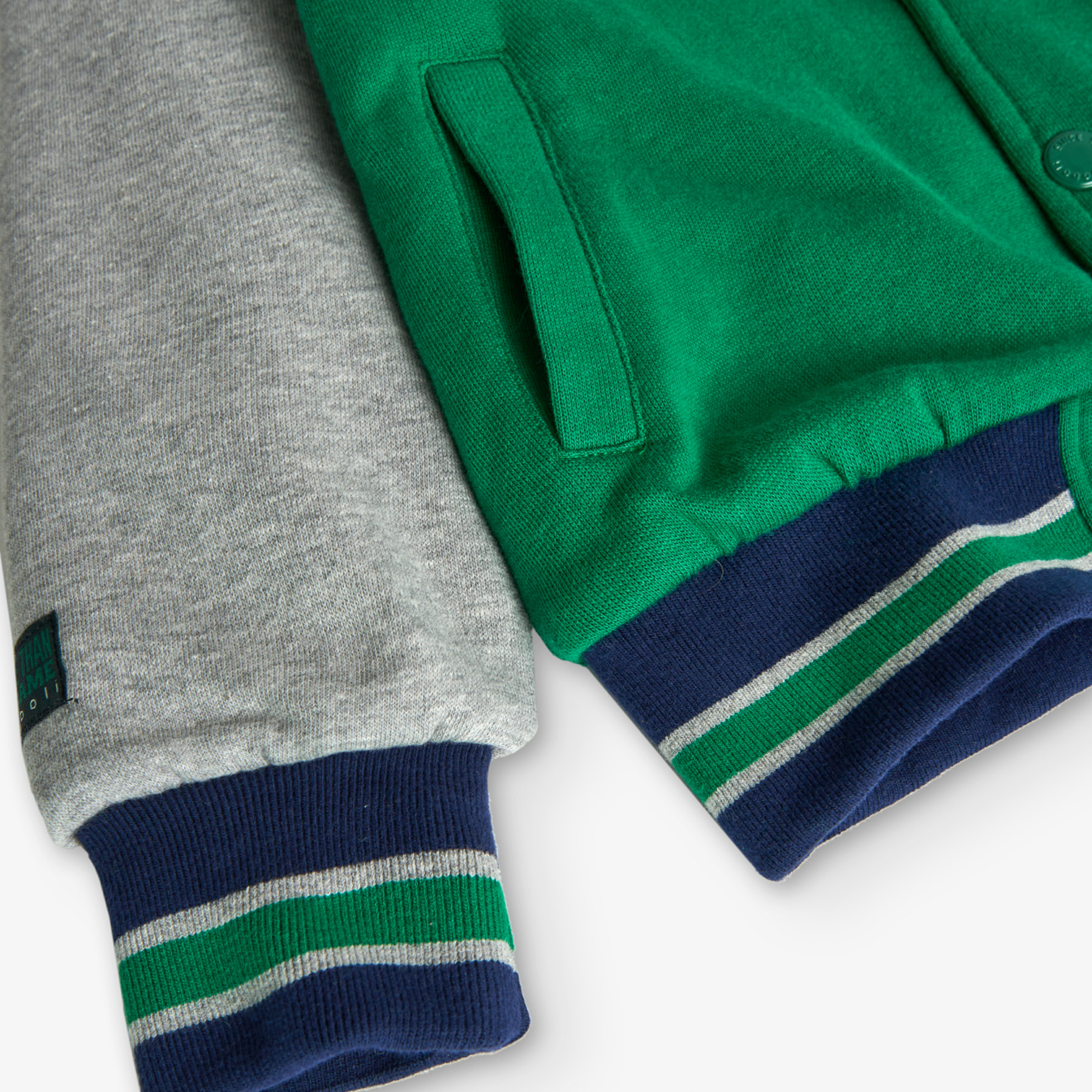 Cazadora felpa bicolor de niño -BCI