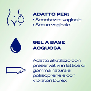 Durex Naturals Classico Gel Lubrificante Intimo con Ingredienti 100% di Origine Naturale - Flacone da 100ml