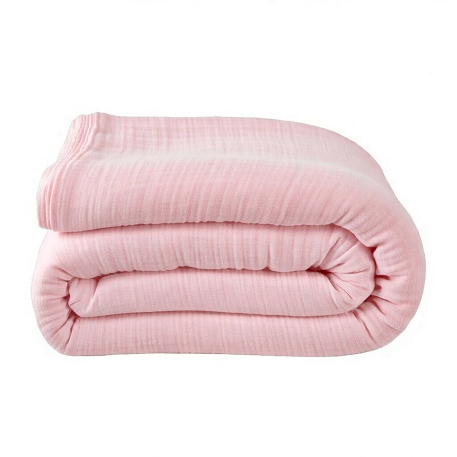 Housse de couette 100% gaze de coton lavé rose lotus