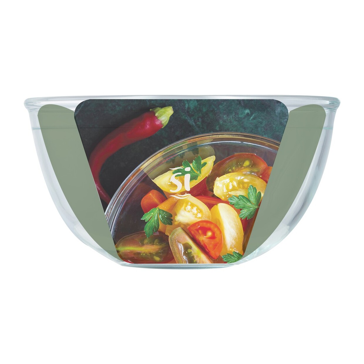 Bol de mezclas de vidrio borosilicato, recipiente resistente para cocina y repostería