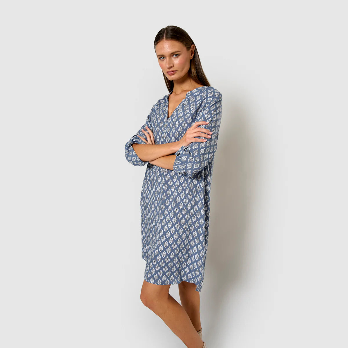 Vestido viscosa zurich azul