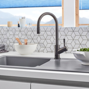 Evier 1 bac Siluet 60 Blanc CeramicPlus