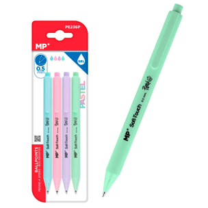 SET BOLÍGRAFOS TINTA GEL PASTEL 0.5 mm 4 Uds.