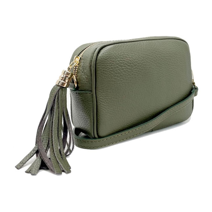 Chicca Borse Tracollina Clutch Verde Oliva