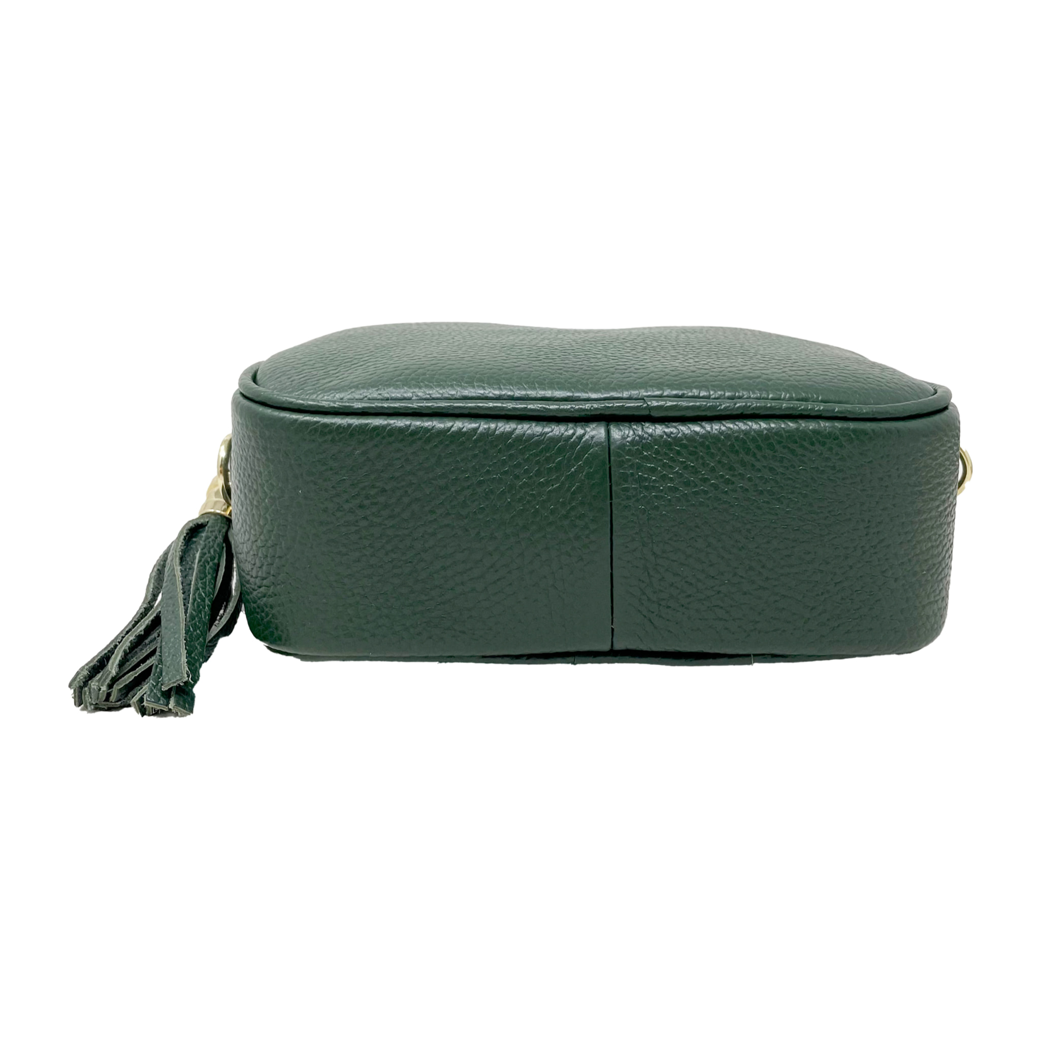 Chicca Borse - Tracollina Clutch Donna in Vera Pelle - Colore Verde Scuro