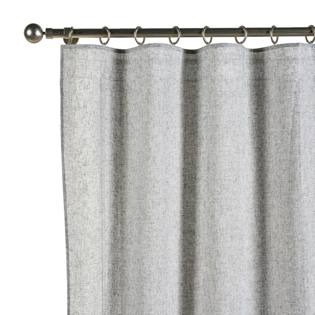 Rideau LINUM XXL à galon fronceur Gris