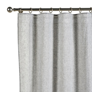 Rideau LINUM XXL à galon fronceur Gris