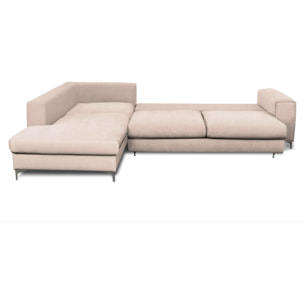 Canapé Velours Angle Gauche Fiesole 3 Places