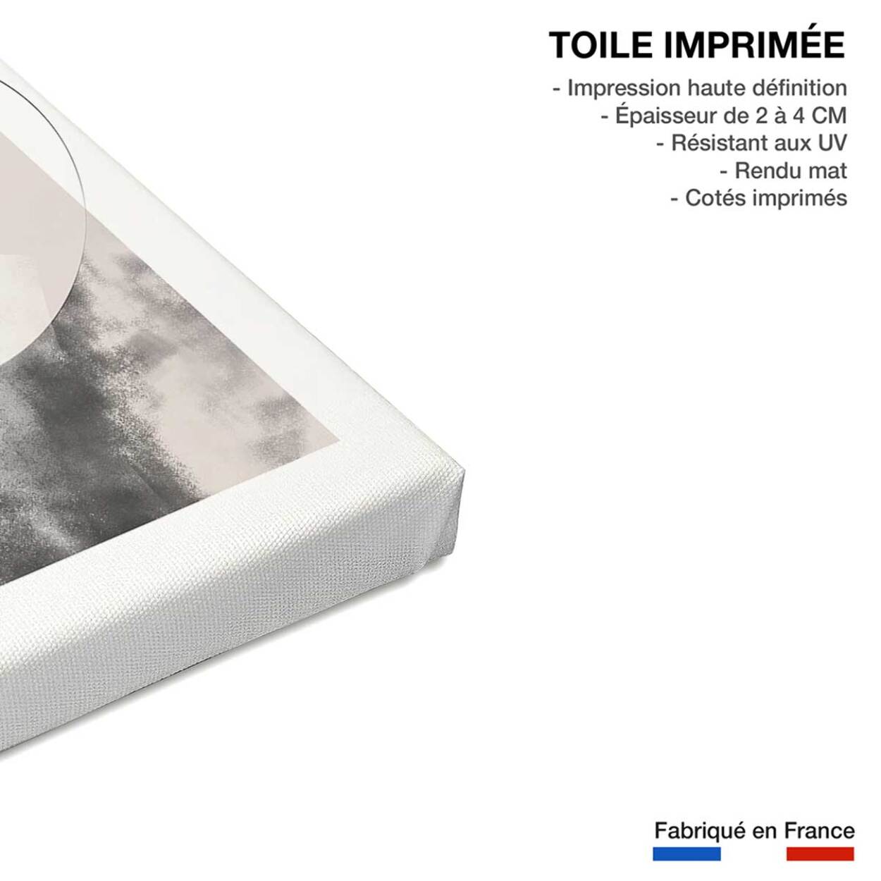 Tableau contemporain eclats beige rosé Toile imprimée