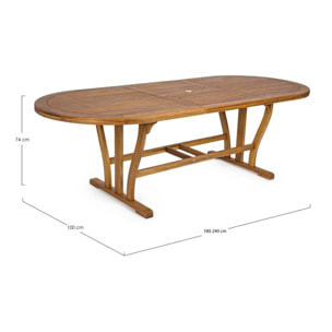 Tavolo NOEMI ovale allungabile 180/240x100 cm