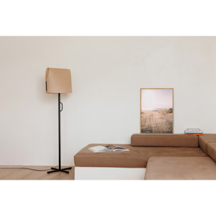 LUANG Lampadaire noire/camel