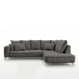 Canapé Tissu Angle Droit Altamo - 4 Places