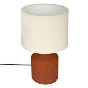 Lampe à poser "Kassy" H34cm rose terracotta