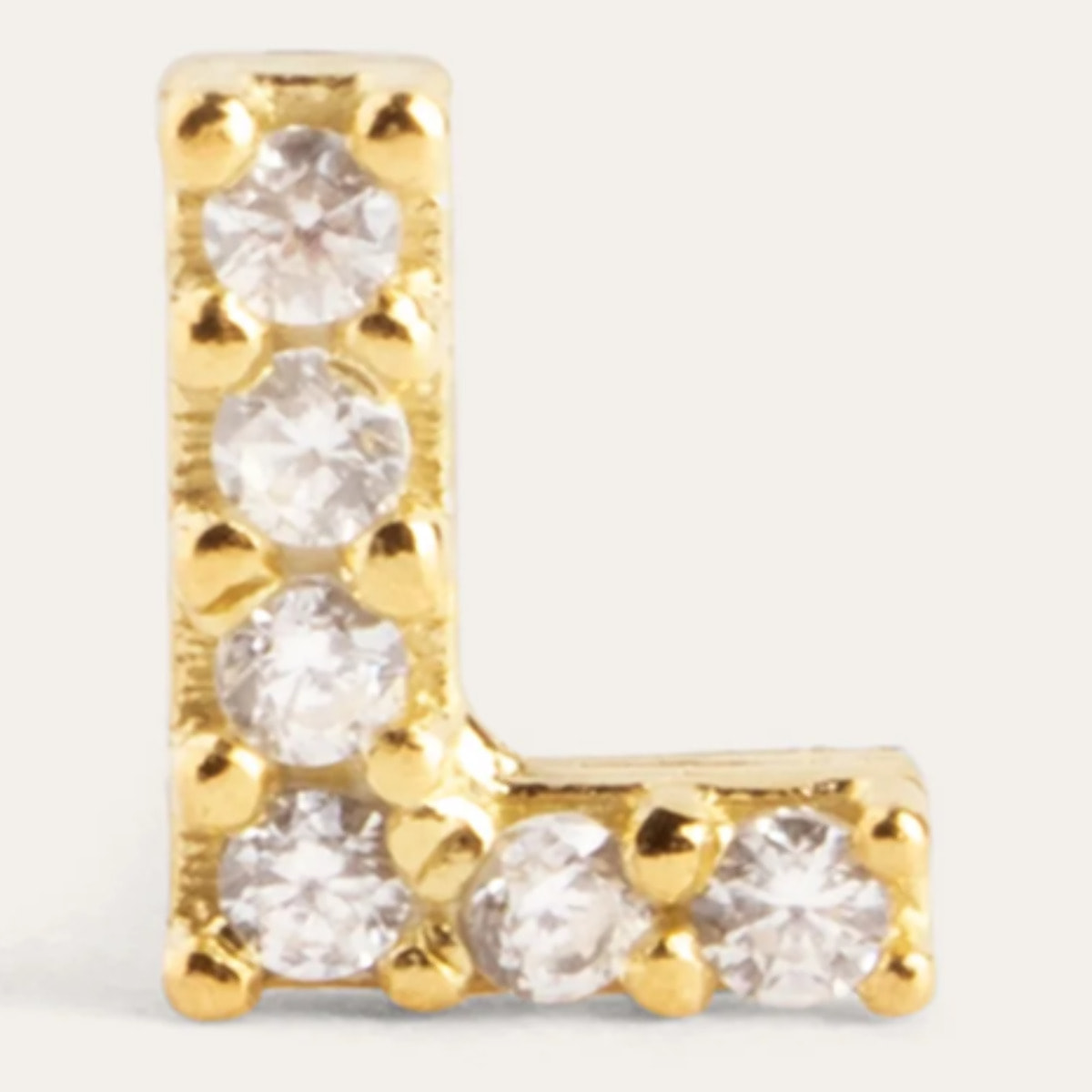 Orecchino Singolo Letter Sparks Argento Placcato Oro