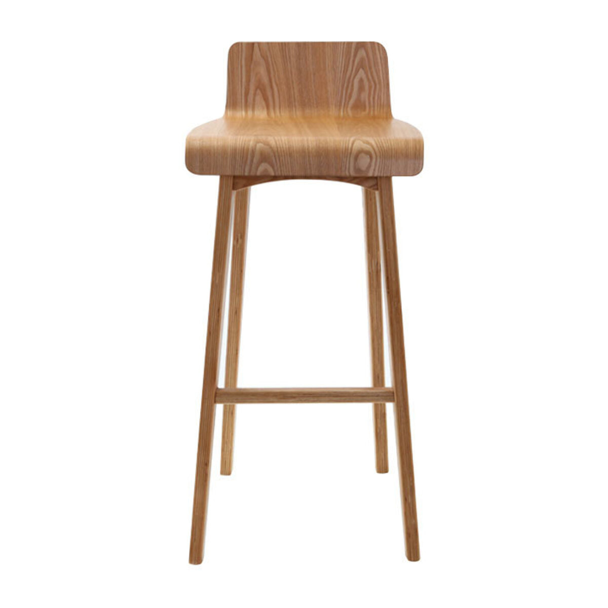 Tabourets de bar scandinaves en bois clair H75 cm (lot de 2) BALTIK