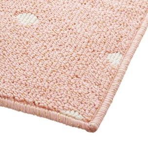 Alfombra infantil "marelle" color rosa con numeros- 80 x 0,8 x 152,5cm