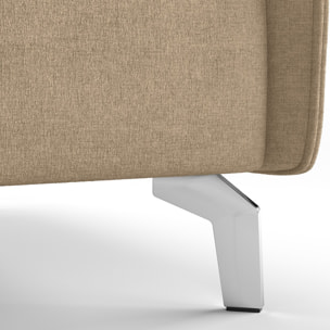 Canapé droit convertible 3 places en tissu chenille - ouverture express - NOVOLI