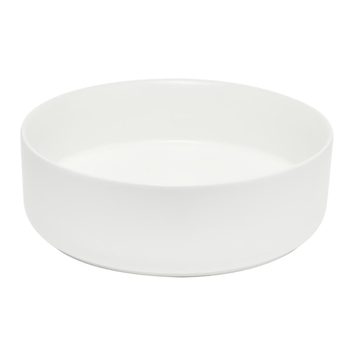 Mood vasque à poser ronde 36x36 cm sans trou de robinetterie ni trop-plein, blanc (SATM3636MW)