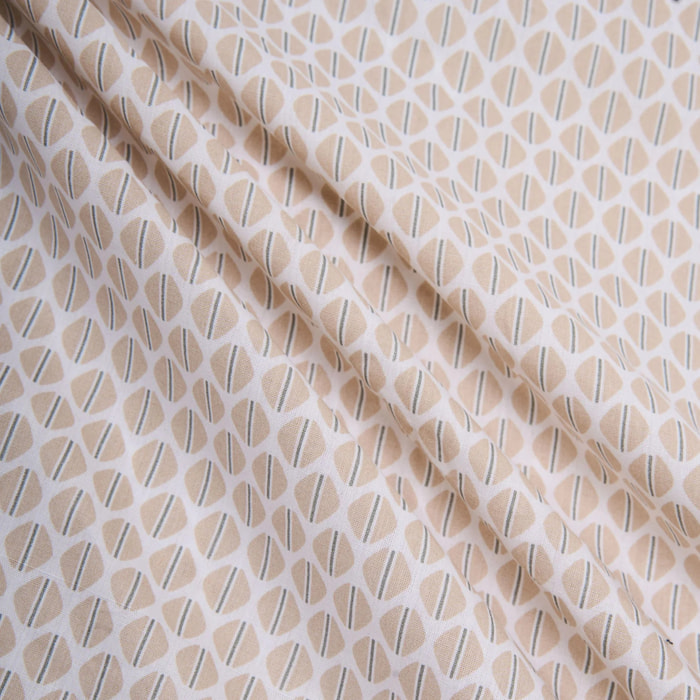 Set di lenzuola in cotone percalle dune tortora
