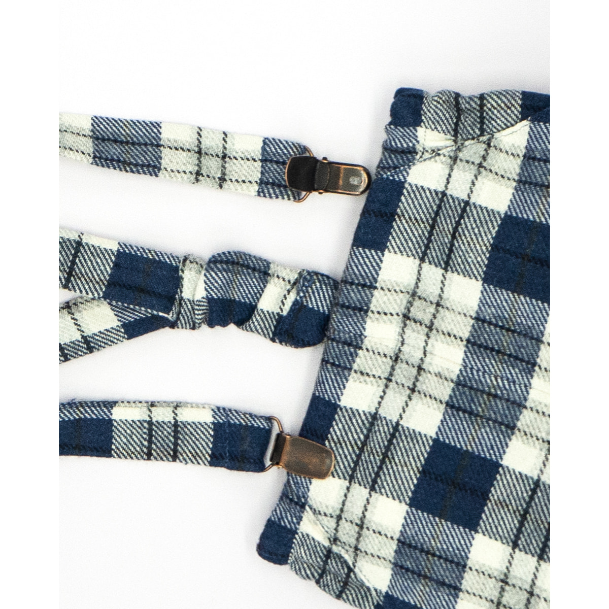 BERMUDA TIRANTES CUADROS AZUL
