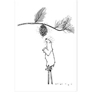 Poster ours landais Affiche seule